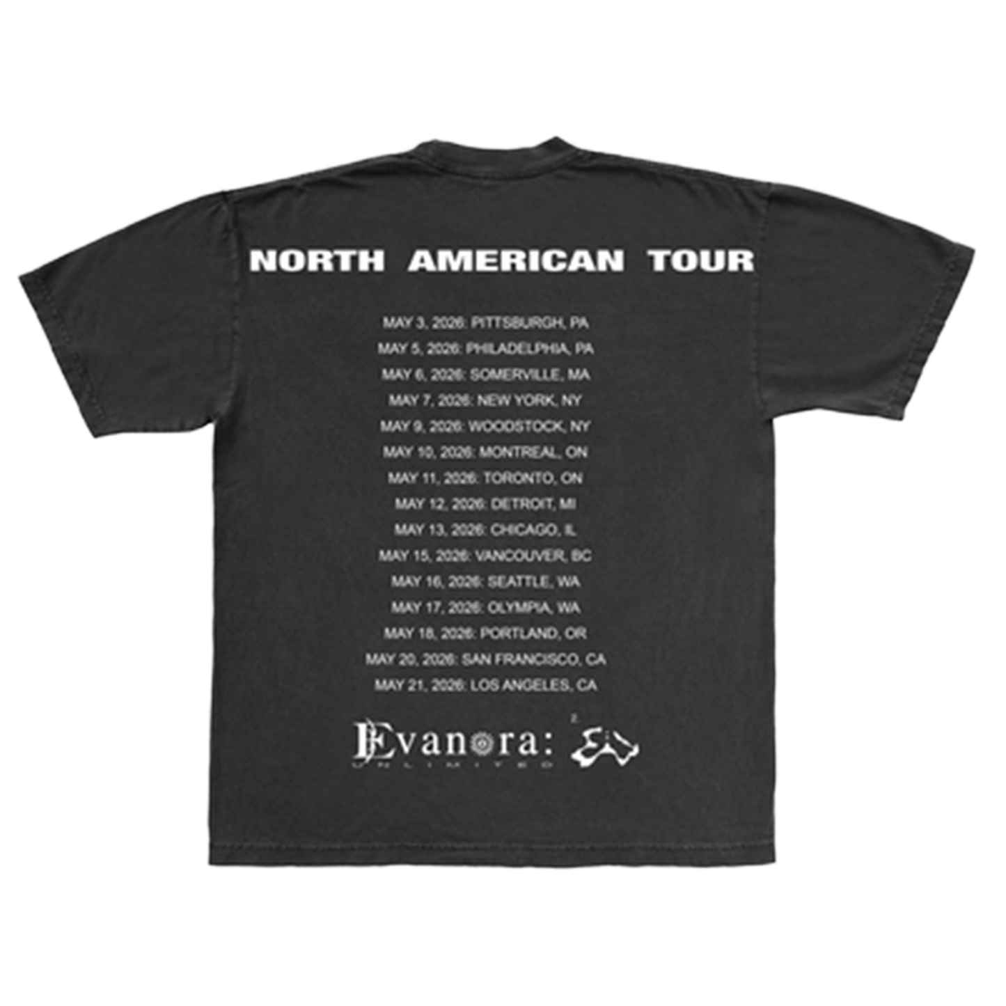 2026 North America Tour T-Shirt (Black)